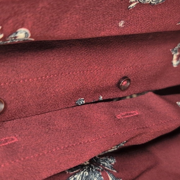 IN WEAR BURGUNDY FLORAL DRESS SIZE 10 - Picture 6 of 8